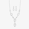 Liz Claiborne Y Necklace And Drop Earring Womens Hypoallergenic 2-pc. Jewelry Set In Metallic