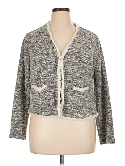 Pre-owned Liz Lange Cardigan Sweater In Gray