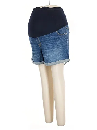 Pre-owned Liz Lange Maternity Denim Shorts In Blue