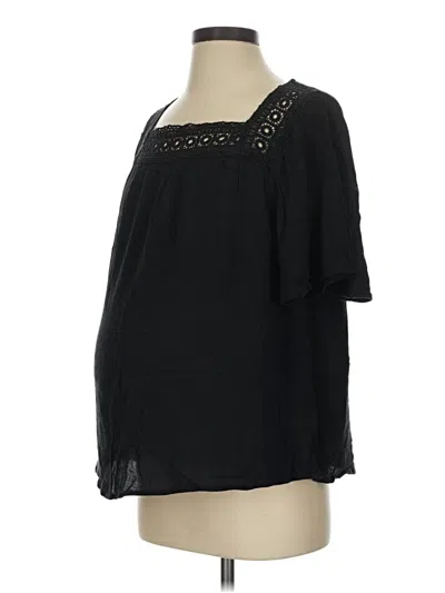 Pre-owned Liz Lange Maternity For Target 3/4 Sleeve Blouse In Black