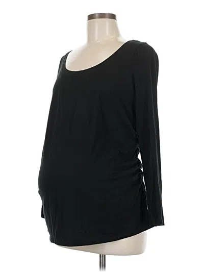 Pre-owned Liz Lange Maternity For Target 3/4 Sleeve T-shirt In Black