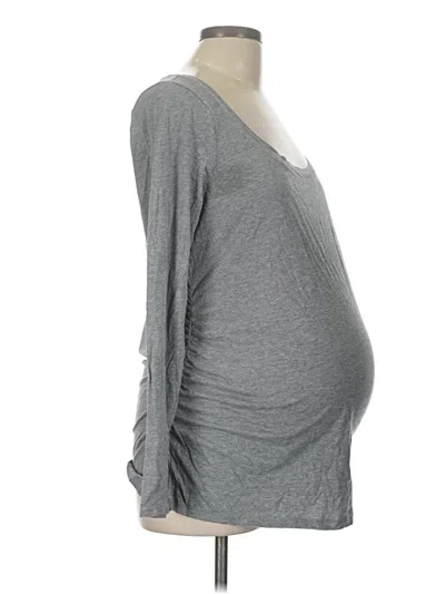 Pre-owned Liz Lange Maternity For Target 3/4 Sleeve T-shirt In Gray