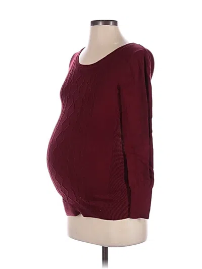 Pre-owned Liz Lange Maternity For Target Pullover Sweater In Burgundy