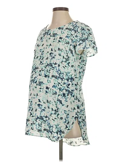 Pre-owned Liz Lange Maternity For Target Short Sleeve Blouse In Blue