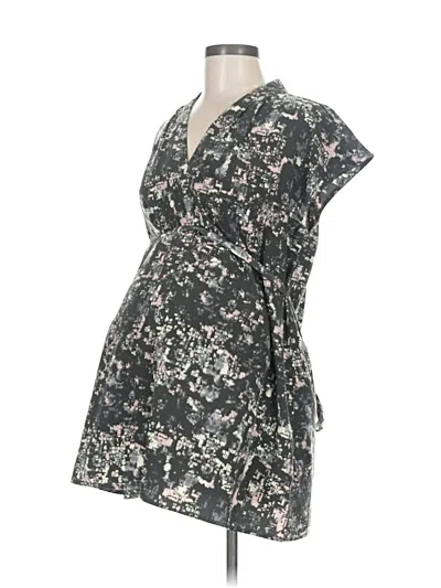 Pre-owned Liz Lange Maternity For Target Short Sleeve Blouse In Gray