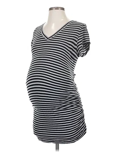 Pre-owned Liz Lange Maternity For Target Short Sleeve Top Black V Neck Tops