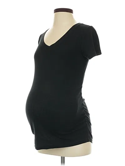 Pre-owned Liz Lange Maternity For Target Short Sleeve T-shirt In Black