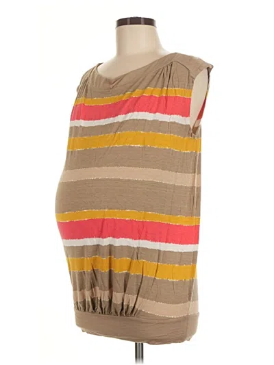 Pre-owned Liz Lange Maternity For Target Sleeveless Blouse In Brown
