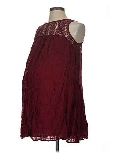 Pre-owned Liz Lange Maternity For Target Sleeveless Blouse In Burgundy
