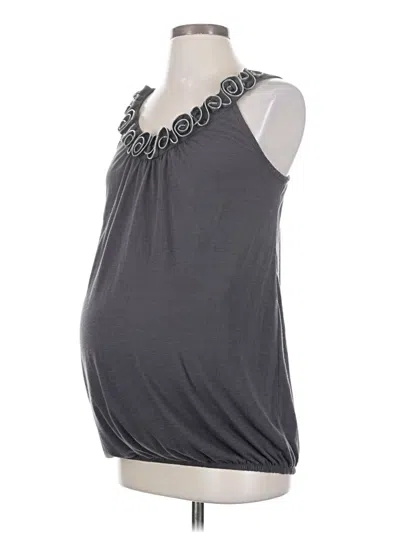 Pre-owned Liz Lange Maternity For Target Sleeveless Top Gray Scoop Neck Tops