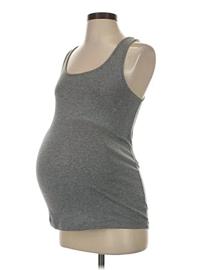 Pre-owned Liz Lange Maternity For Target Sleeveless Top Gray Scoop Neck Tops