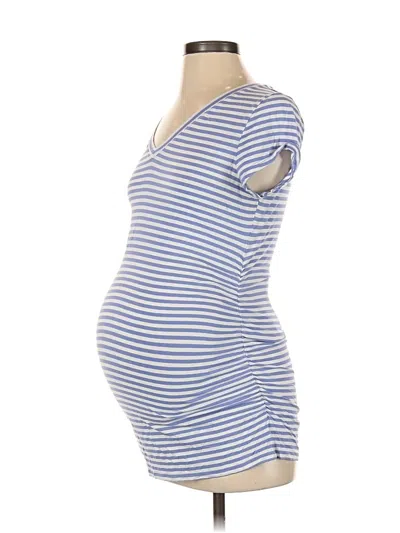 Pre-owned Liz Lange Maternity Sleeveless T-shirt In Blue