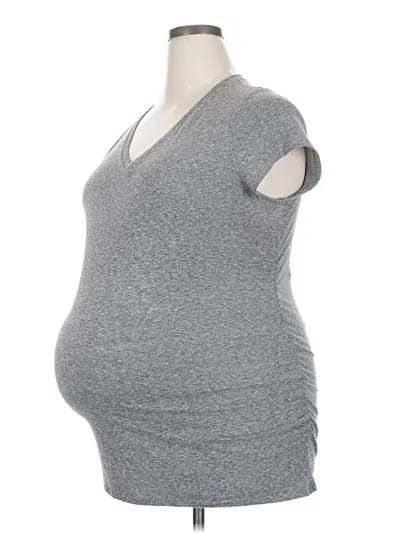 Pre-owned Liz Lange Maternity Sleeveless Top Gray V Neck Tops
