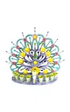 Liz Lauter Medium Peacock Menorah In Multi