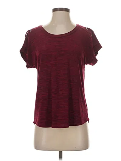 Pre-owned Liz Mccoy Active T-shirt In Burgundy