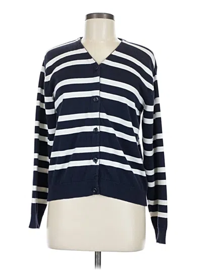 Pre-owned Lizsport Cardigan Sweater In Blue
