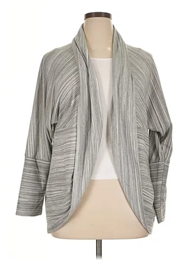 Pre-owned Lizsport Cardigan Sweater In Gray