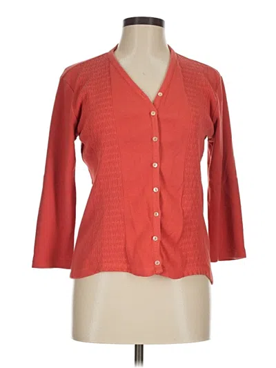 Pre-owned Lizsport Cardigan Sweater In Orange