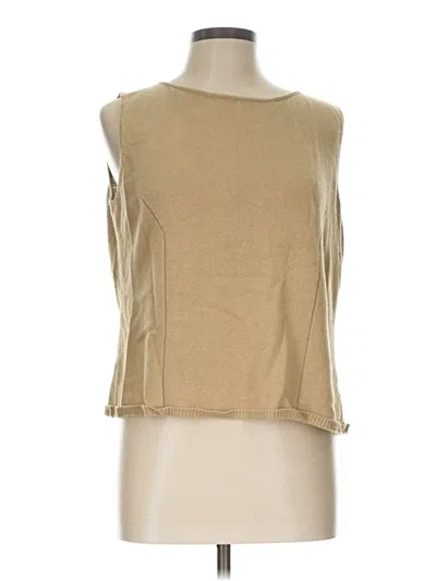 Pre-owned Lizsport Cardigan Sweater In Tan