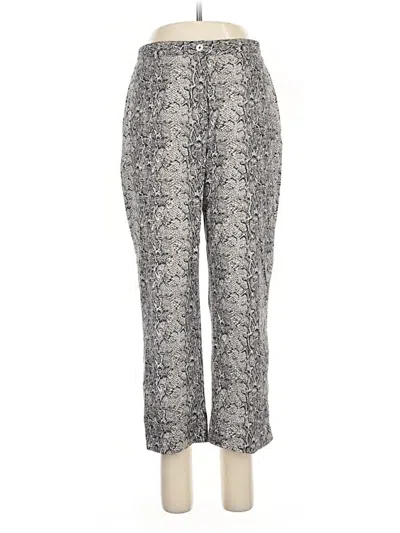 Pre-owned Lizsport Casual Pants In Silver