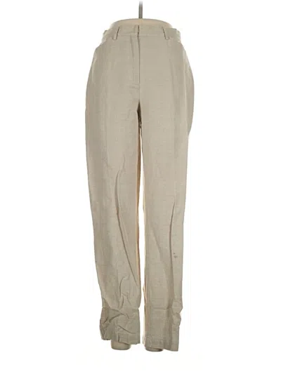 Pre-owned Lizsport Linen Pants In Tan