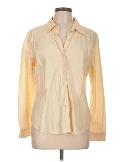 Pre-owned Lizsport Long Sleeve Blouse In Ivory