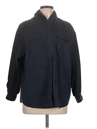 Pre-owned Lizsport Long Sleeve Polo Shirt In Black