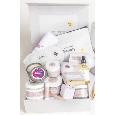 Lizush A Special Day Gift, Birthday Gift Basket, Natural Bath And Body Gift Set In Light Grey/silver
