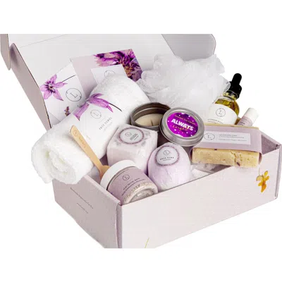 Lizush All-natural Lavender Bath Bomb & Shower Steamer Gift Box