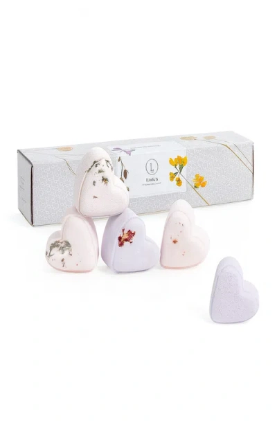 Lizush Heart Shaped Bath Bomb Gift Set In White