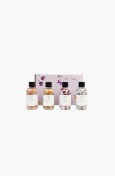 Lizush Luxurious Natural Bath Salts Discovery Set In Transparent