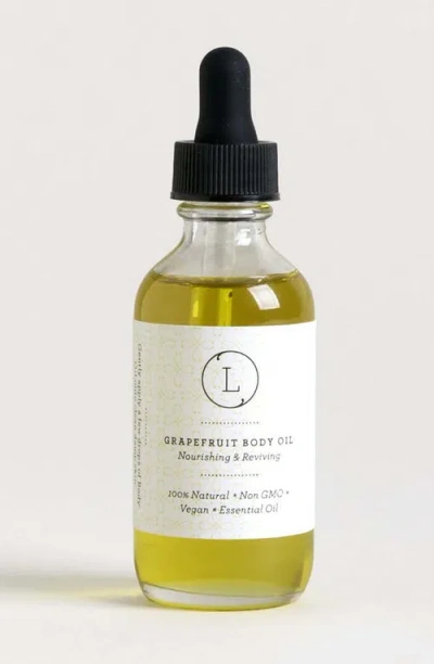 Lizush Natural Body Oil Grapefruit Moisturizing In Light Yellow/green