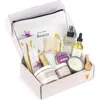 Lizush Spa Gift Box Natural Lavender Bath Body Relaxing Package For Friend In Lavender