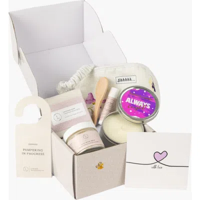 Lizush Thank You Bath & Body Gift Set Spa Box In Transparent