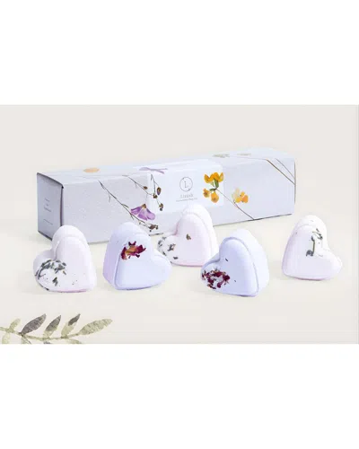 Lizush Unisex Set Of 5 Heart Shaped Shower Steamers Package In Transparent