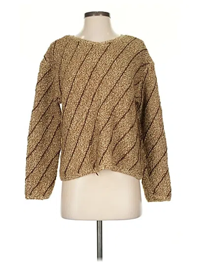 Pre-owned Lizwear By Liz Claiborne Pullover Sweater In Gold