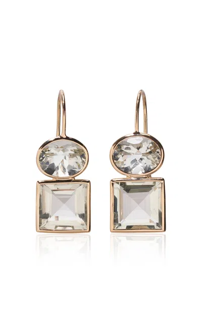Lizzie Fortunato 14k Gold Duo Green Amethyst Earrings In Green