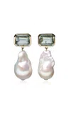 Lizzie Fortunato 14k Gold Juno Earrings In Green Amethyst