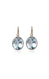 Lizzie Fortunato 14k Gold Pool Earrings In Blue Topaz & Diamond