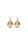 Lizzie Fortunato 14k Gold Pool Earrings In Lemon Quartz & Diamond In Yellow