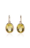 Lizzie Fortunato 14k Gold Pool Lemon Quartz And Diamond Earrings In Yellow