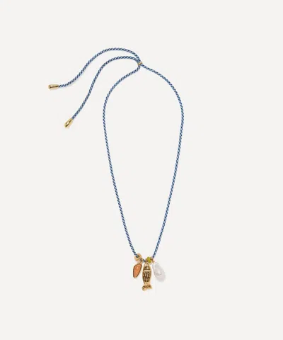 Lizzie Fortunato 24ct Gold-plated Minnow Pendant Necklace In Multi