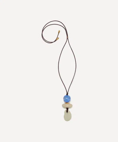 Lizzie Fortunato 24ct Gold-plated Museo Cord Ii Necklace In Sea In Multi