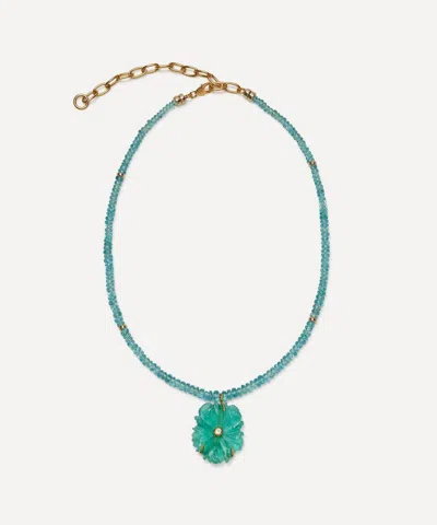 Lizzie Fortunato 24ct Gold-plated New Bloom Bead Necklace In Blue