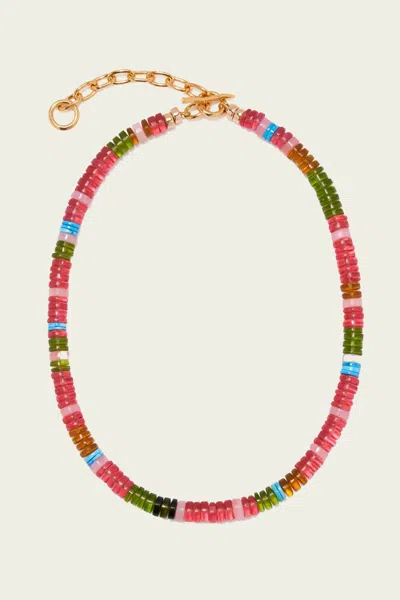 Lizzie Fortunato Agosto Necklace In Watermelon In Multi