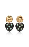 Lizzie Fortunato Amore Heart Earrings In Multi