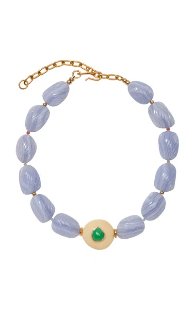 Lizzie Fortunato Andalusia Collar Necklace In Blue