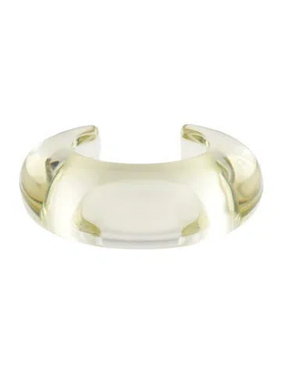 Pre-owned Lizzie Fortunato Arc Cuff Bracelet, 6.5" In Green
