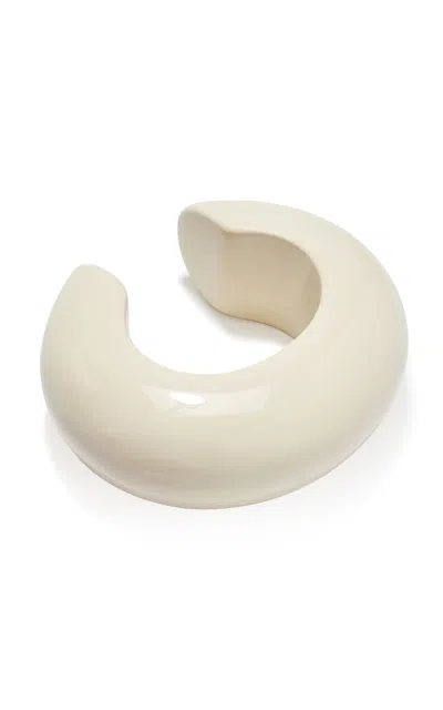 Lizzie Fortunato Arc Cuff In Alabaster In White
