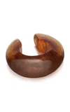 Lizzie Fortunato Arc Resin Cuff In Brown